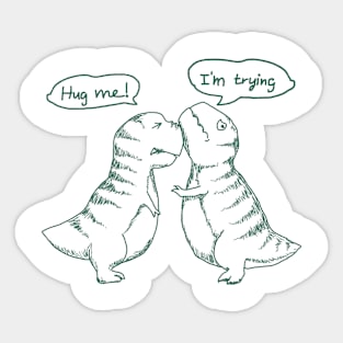 Dino Love! Hug Me! Sticker